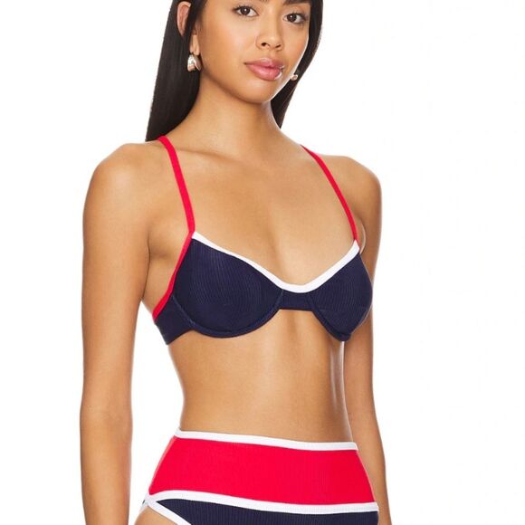 BEACH RIOT Kori Top in Americana Colorblock Womens Size Large - Picture 3 of 9